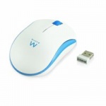 Ewent EW3210 RF Draadloos Optisch 1000DPI Ambidextrous Blauw, Wit muis