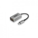 Eminent AB7871 USB Type-C VGA Aluminium, Zwart kabeladapter/verloopstukje