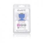 Ewent EW9851 kabeladapter/verloopstukje VGA DVI-A Blauw