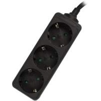 Ewent EW3959 Binnen 3AC-uitgang(en) 1.5m Zwart power uitbreiding