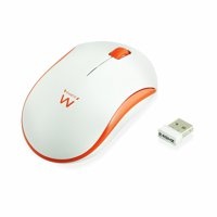Ewent EW3211 RF Draadloos Optisch 1000DPI Ambidextrous Oranje, Wit muis