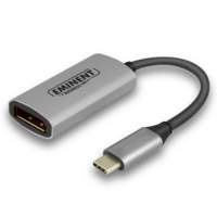 Eminent AB7873 0.096m USB C DisplayPort Zwart, Grijs video kabel adapter