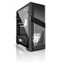 Azza CSAZ-240X Midi-Toren Zwart computerbehuizing
