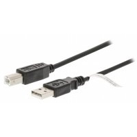 Valueline VLCT60100B20 2m USB B USB A Mannelijk Mannelijk Zwart USB-kabel