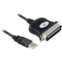 Ewent EW1118 kabeladapter/verloopstukje USB IEEE1284 Zwart