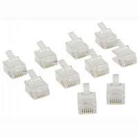 Telecomconnector RJ12 Male PVC Transparant