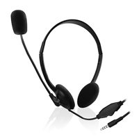Ewent EW3567 Hoofdband Stereofonisch Bedraad Zwart mobiele hoofdtelefoon