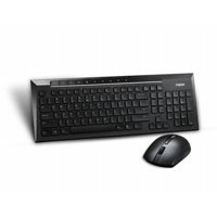 Rapoo 8200P RF Draadloos QWERTY Nederlands Zwart toetsenbord