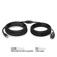 Eminent EM1531 USB-kabel 10 m USB A Mannelijk Vrouwelijk Zwart
