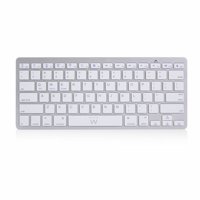 Ewent EW3163 Bluetooth QWERTY US International Zilver, Wit toetsenbord