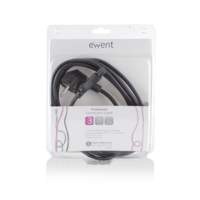 Ewent EW9180 3m CEE7/7 Schuko C5 stekker Zwart electriciteitssnoer