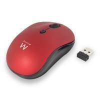 Ewent EW3230 muis RF Draadloos Optisch 1600 DPI Ambidextrous Zwart, Rood