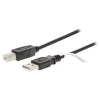 Valueline VLCT60100B20 2m USB B USB A Mannelijk Mannelijk Zwart USB-kabel