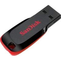 Sandisk Cruzer Blade 128GB 128GB USB 2.0 Type-A Zwart, Rood USB flash drive