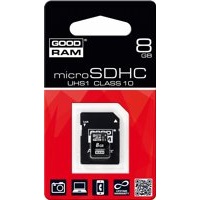 Goodram Micro SD + Adapter 8GB Class10 UHS I