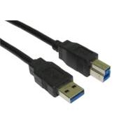 Ewent 3m, USB 3.0-A - USB 3.0-B USB-kabel USB A USB B Mannelijk Zwart