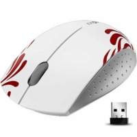 Rapoo 3300P+ RF Draadloos Optisch 1000DPI Ambidextrous Rood, Wit muis