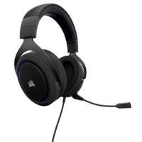 Corsair HS50 Stereofonisch Hoofdband Zwart, Blauw hoofdtelefoon
