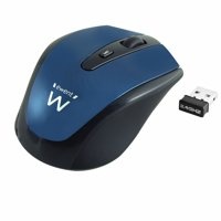 Ewent EW3218 RF Draadloos Optisch 1600DPI Ambidextrous Zwart, Blauw muis